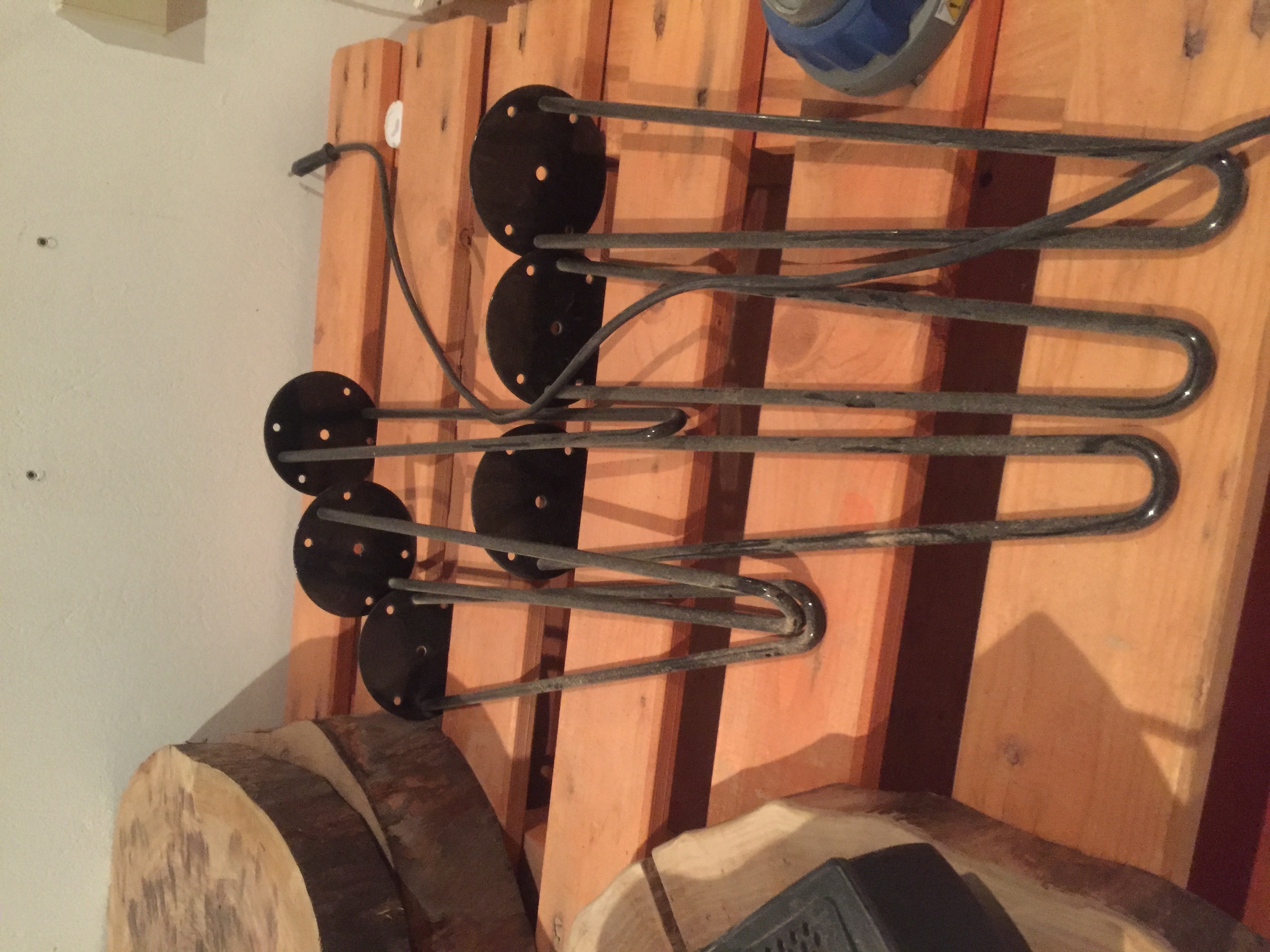 Hairpin legs ready to be attached